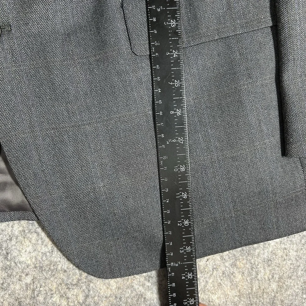 Ralph Lauren Blazer Mens 44R Silk Wool Blend Gray Sport Coat Two Button